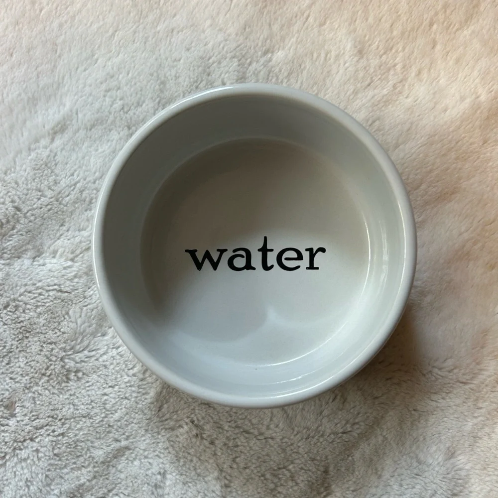 Cute Cat Water Dish with Black and White Cats - Picture 4 of 7